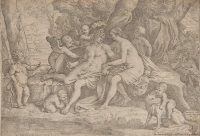 火星と金星、1635-49。 作： Fabrizio Chiari