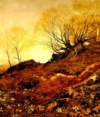 On Leith Hill, Surrey（油彩・キャンバス） 作： Fanny Mearns