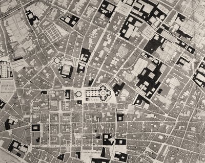 フィレンツェの地図、詳細、1843年と1866年の100310の彫刻の詳細 作： Fantozzi