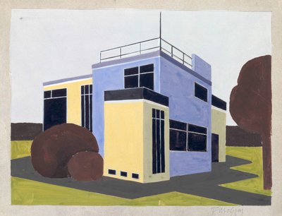 戸建住宅の設計、1923年。 作： Farkas Molnar