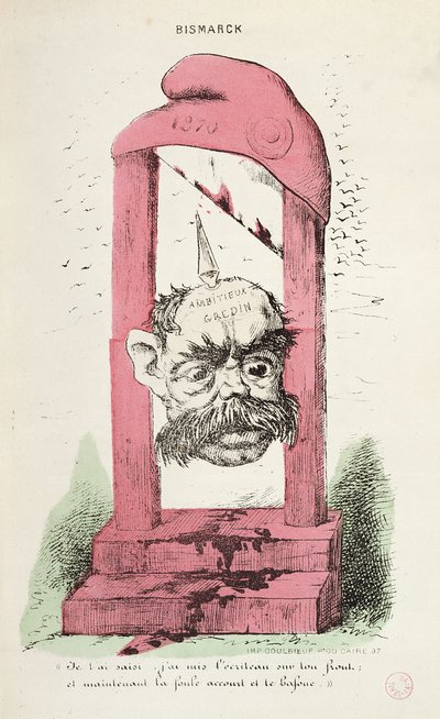オットー・フォン・ビスマルクの戯画（1815-98）1870 作： Faustin
