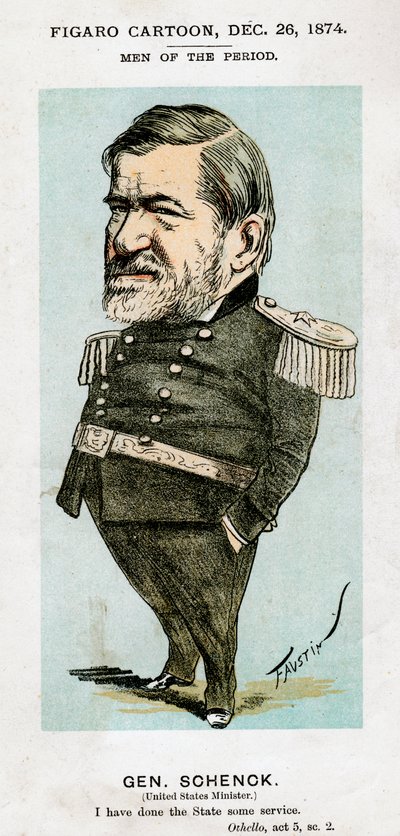 ロバートCシェンク、米陸軍大将および外交官、1874年。 作： Faustin