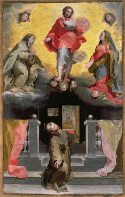 幻視の中で聖フランシスコを許すキリスト 作： Federico Barocci