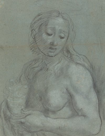 マグダラのマリアの半身像 [裏面] 作： Federico Barocci
