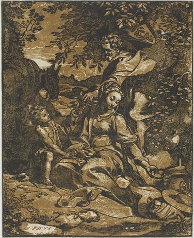 エジプトへの逃避行での休息 作： Federico Barocci
