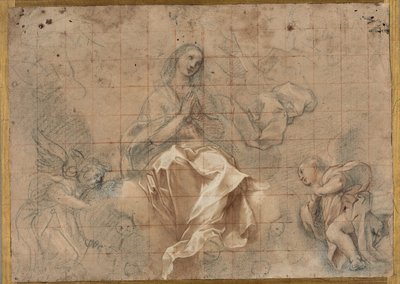 "ロザリオの聖母 "のための習作 作： Federico Barocci