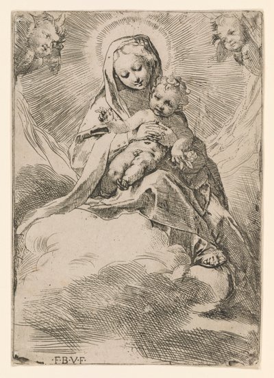 雲の中の聖母子 作： Federico Barocci