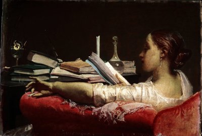 The Reader（油彩・キャンバス 作： Federico Faruffini