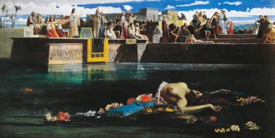 ナイル川に捧げる処女の生け贄 作： Federico Faruffini