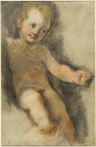 幼子キリスト：サン・ジョヴァンニの聖母のための習作 作： Federico Fiori Barocci or Baroccio