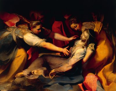 聖母の失神、「十字架の沈着」からのディテール 作： Federico Fiori Barocci or Baroccio