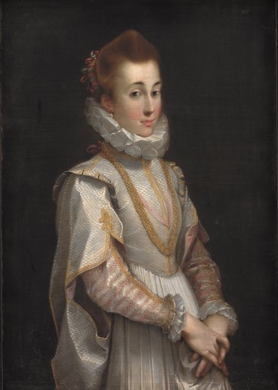 若い女性の肖像、1600年頃（キャンバスに油彩） 作： Federico Fiori Barocci or Baroccio