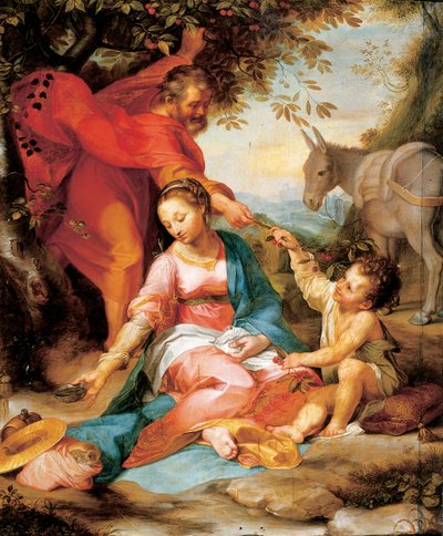 残りのエジプトへの飛行 作： Federico Fiori Barocci or Baroccio