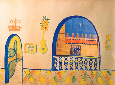 フェデリコ・ガルシア・ロルカ（1898-1936）がギニョール劇場の装飾のために描いた絵 作： Federico Garcia Lorca