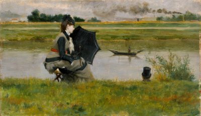 セーヌ川で 作： Federico Zandomeneghi