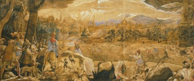 架空のフィレンツェのある狩猟風景 フェデリコ・ズッカロ作（1540-1609年頃） 作： Federico Zuccaro