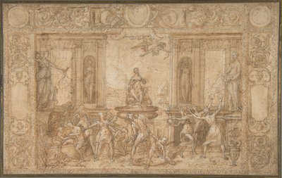 春のアレゴリーの習作、1579年。 作： Federico Zuccaro
