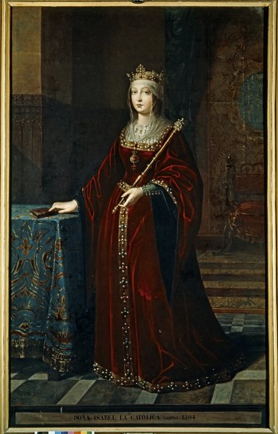 イサベル1世 "ラ・カトリカ"(1451-1504)。 作： Federico de Madrazo y Kuntz