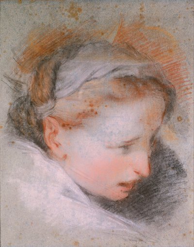 女性の頭、1568-1569 作： Federigo Barocci