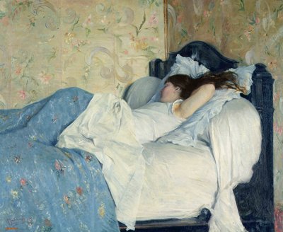 ベッドで、1878年。 作： Federigo Zandomeneghi