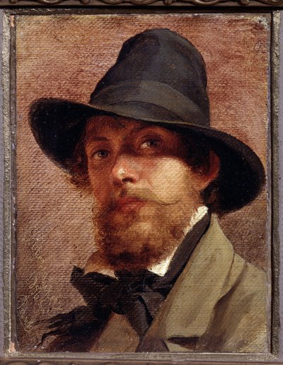 「自画像」 フョードル・アンドレエヴィッチ・ブロニコフ（1827-1902）による絵画 1856年 国立V.トロピニン博物館、モスクワ 作： Fedor Andreevich Bronnikov