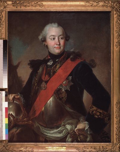 軍事的および政治的指導者、女帝エカチェリーナ 2 世 (1729-1796) のお気に入り、グリゴリー オルロフ伯爵 (またはオルロフ) の肖像 作： Fedor Stepanovich Rokotov