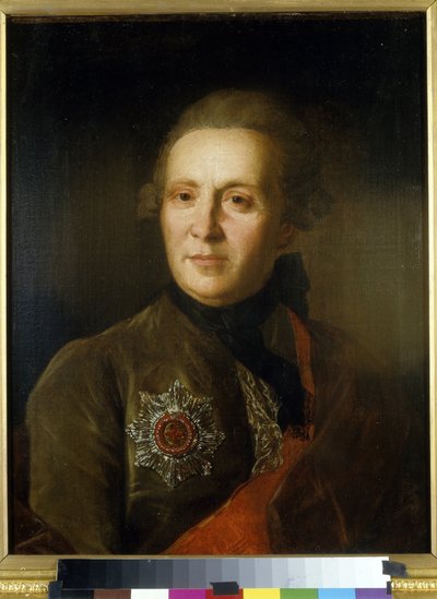 詩人アレクサンドル・スマロコフ (1717-1777) の肖像 (詩人 A. スマロコフの肖像)。 Fyodor (Fedor または Fiodor) Stepanovich Rokotov (1735-1808) による絵画、キャンバスに油彩、1770-1780 年頃。 18世紀のロシア美術。 ラトビア共和国国立美術館、リガ (L 作： Fedor Stepanovich Rokotov