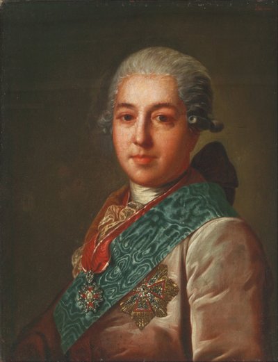 ミハイル伯ミハイロヴィチ・ゴリツィン伯爵の肖像1731-1806、1774 作： Fedor Stepanovich Rokotov