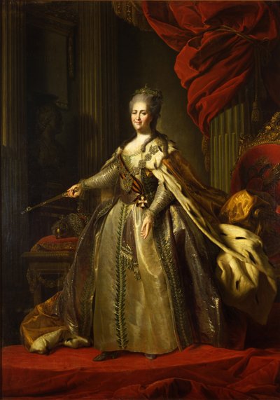 皇后キャサリン2世の肖像1729-1796、1775-1780 作： Fedor Stepanovich Rokotov