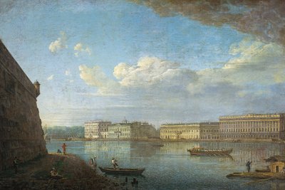 ピーターとポールの要塞から見た宮殿の堤防、1794 作： Fedor Yakovlevich Alekseev