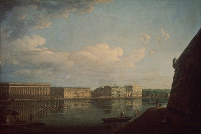 ピーターとポールの要塞から見た宮殿の堤防、1794 作： Fedor Yakovlevich Alekseev