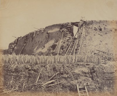 1860 年 8 月 21 日、フランス軍が進入した北タク砦の角度 作： Felice Beato