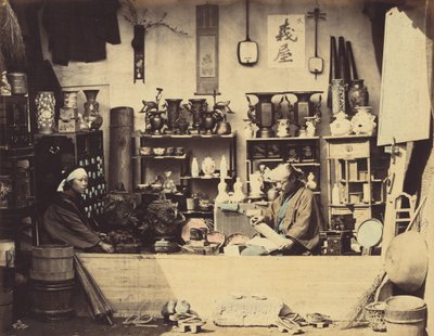 キュリオショップ、c。 1865年。 作： Felice Beato