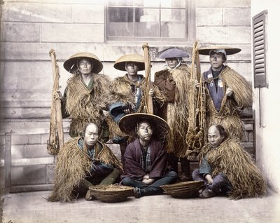 式典の服装の日本人ヤコニン、1868年頃 作： Felice Beato