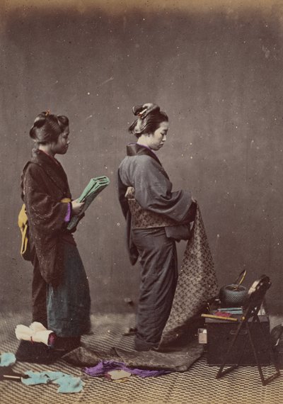 帯またはガードルを着用、1868年. 作： Felice Beato