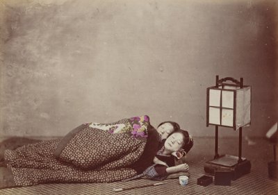 眠れる森の美女、1868年。 作： Felice Beato