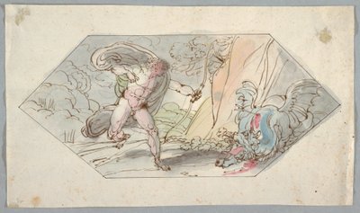 素描「アポロがパイソンを殺す」1796-98年 作： フェリーチェ・ジャンニ