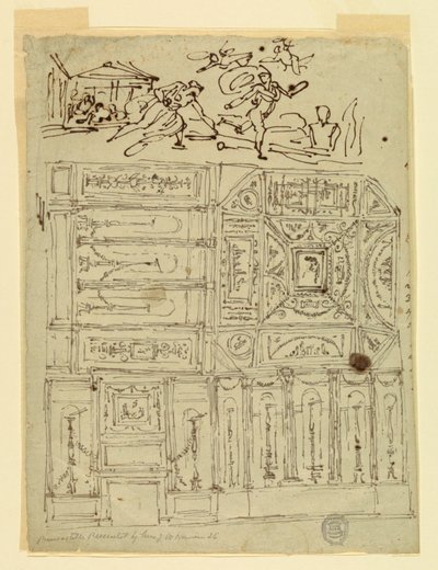 素描 アタランタとヒポメネス 1800年頃 作： フェリーチェ・ジャンニ
