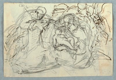 素描《聖家族》1800-1825年 作： フェリーチェ・ジャンニ