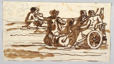 戦車に乗って海を渡るネプチューン 作： Felice Giani