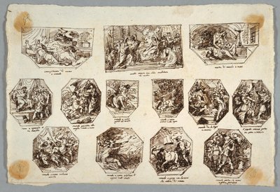 ロムルスとレムス、サラ デッレ オリジニ ディ ローマ、ファエンツァのための 13 の絵画 作： Felice Giani