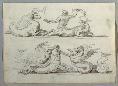 海のケンタウロスの戦い 海の怪物 作： Felice Giani