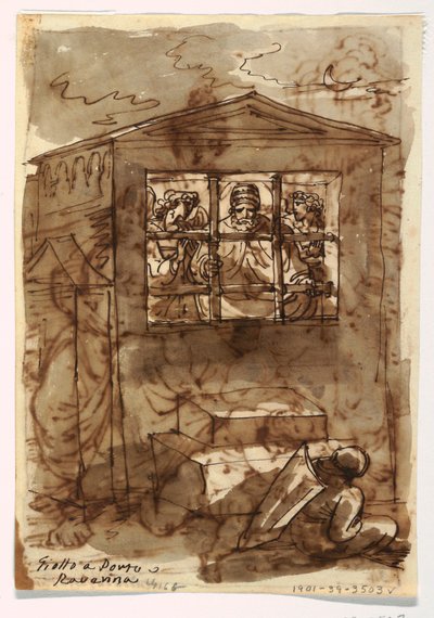 Sketchbook Folio、教皇シクストゥス2世、執事 作： Felice Giani
