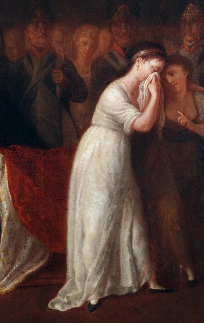 家庭内での母親の地位を規定する法としての女性であり、夫よりも劣っている。 1804 年 3 月 21 日の民法典またはナポレオン ボナパルト法典の公布の詳細 (絵画 作： Felice Guascone