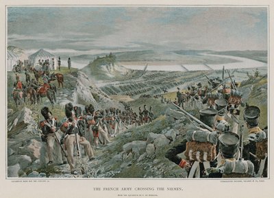 ニーメンを横断するフランス軍 作： Felicien baron de Myrbach Rheinfeld