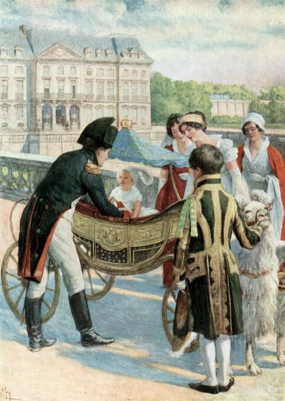 ナポレオンとローマの王、ムードンのテラス 作： Felicien baron de Myrbach Rheinfeld