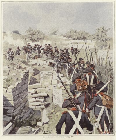ニコポリスの廃墟の中の兵士 作： Felicien baron de Myrbach Rheinfeld