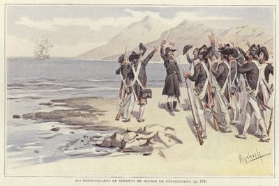 兵士たちは共和党を死ぬために彼らの誓いを更新します 作： Felicien baron de Myrbach Rheinfeld