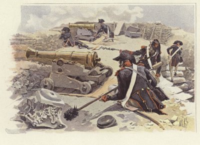 ニコポリスの廃墟の中で地位を占める兵士 作： Felicien baron de Myrbach Rheinfeld