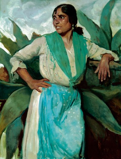 ジプシーの女性、1929年頃（キャンバスに油彩） 作： Felipe Abarzuza y Rodriguez de Arias